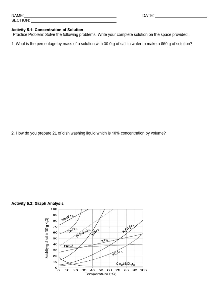 Chemistry Practice Problems | PDF