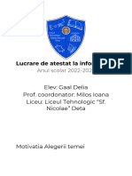 Lucrare de Atestat