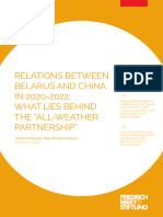Relations Between Belarus and China IN 2020-2022: What Lies Behind The "All-Weather Partnership"