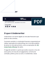 Underwriter - Saiba o Que É e Como Funciona - Mais Retorno