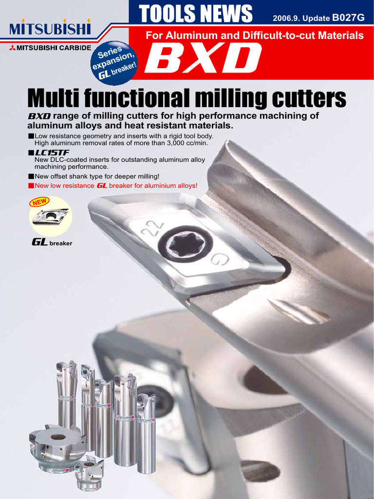 Mitsubishi BXD Milling Cutters Overview | PDF