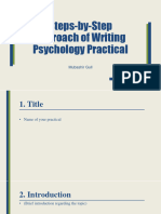 Steps-by-Step Approach of Writing Psychology Practical