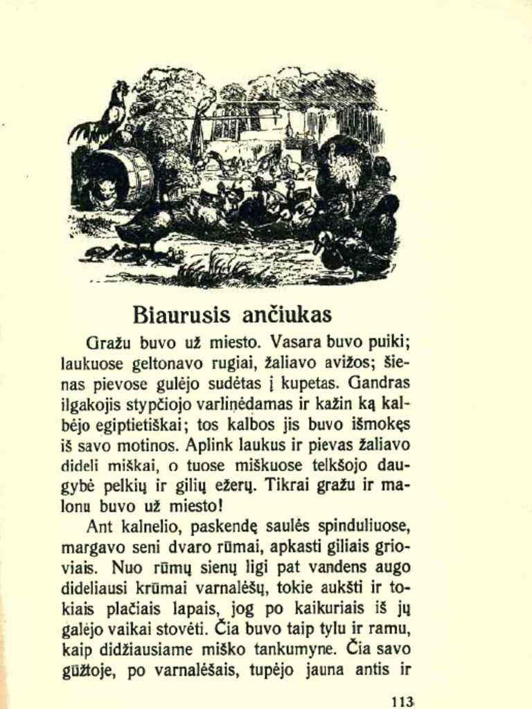 Hansas-Kristianas-Andersenas Bjaurusis Ančiukas | PDF