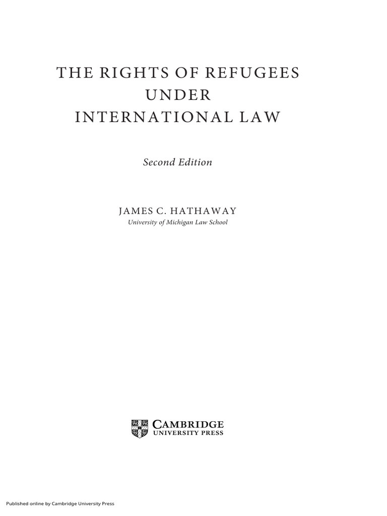 The Rights Of Refugees Under International Law Pdf