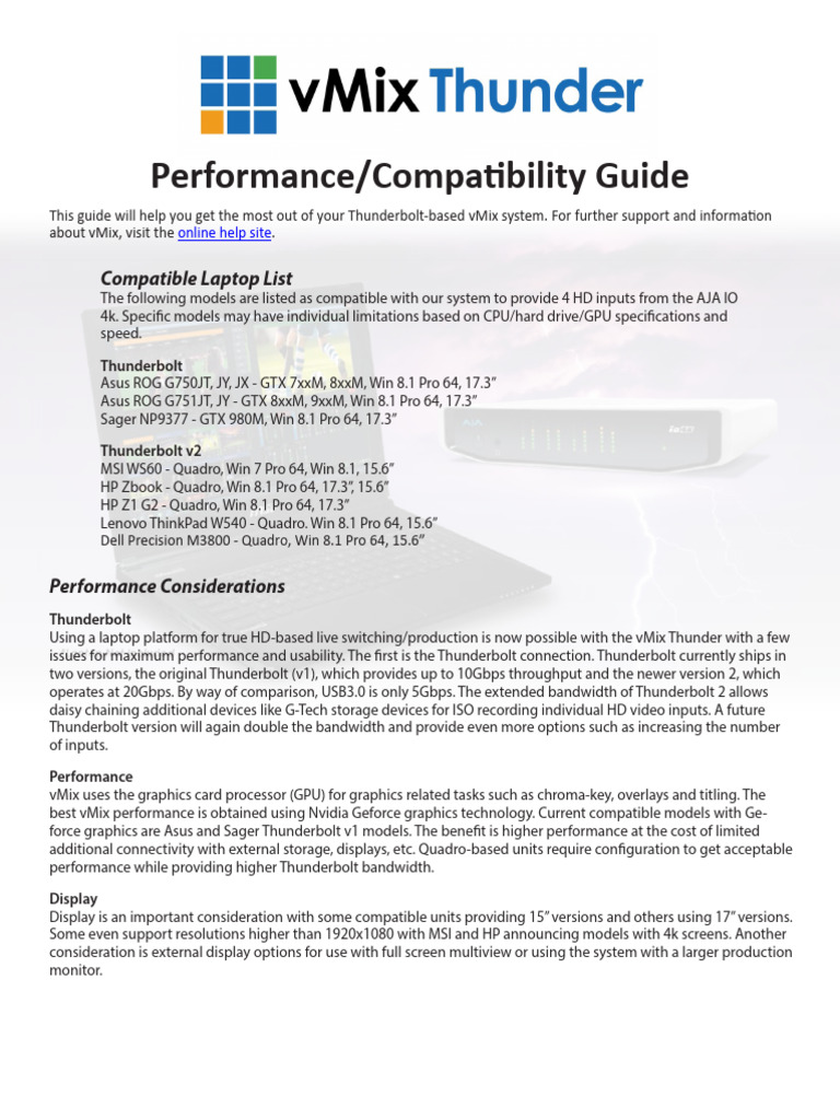 Thunder Performance Guide | PDF