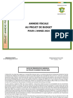 Annexe Fiscale Projet de Budget Pour l'Année 2024