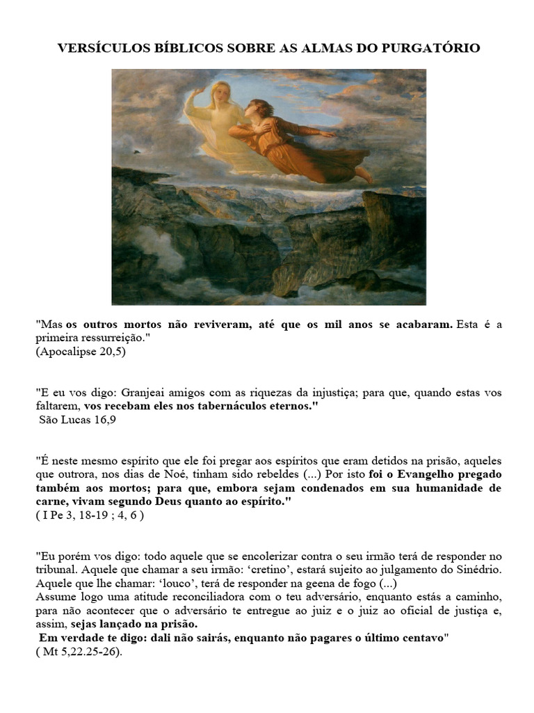 Versículos sobre o Purgatório na Bíblia | PDF | Purgatório | Oração