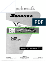 Beechcraft Bonanza Model 35 G35 Parts Catalog