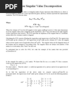 Tutorial On Singular Value Decomposition