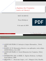 Teoria Dos Conjuntos - MAT 131 - 2019-I