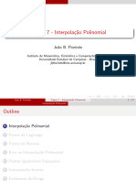 T Opico 7 - Interpola C Ao Polinomial: Jo Ao B. Florindo
