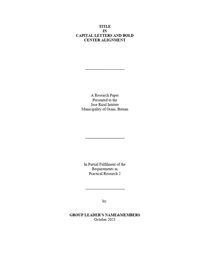 Title Defense Format Quantitative Pdf