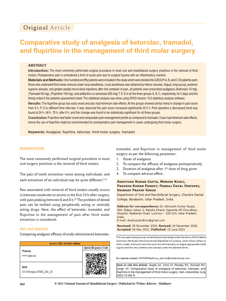 NJMS 13 262 | PDF | Analgesic | Surgery