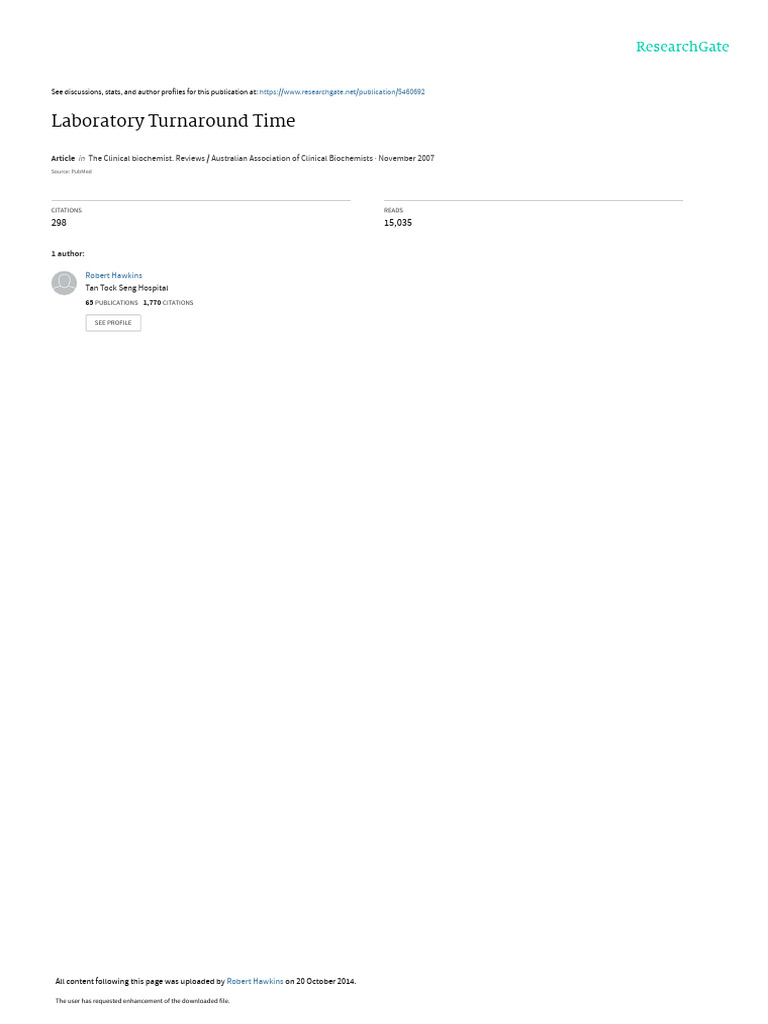 Laboratory_Turnaround_Time (1) PDF Intensive Care Unit Patient