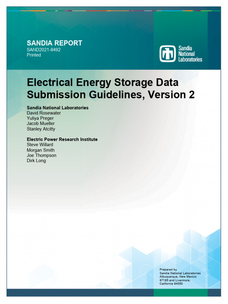 SNL EPRI Data Guide SAND V2 | PDF | Ac Power | Alternating Current