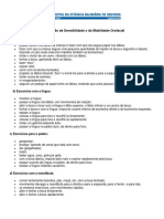 Estimulação Da Sensibilidade e Da Mobilidade Orofacial