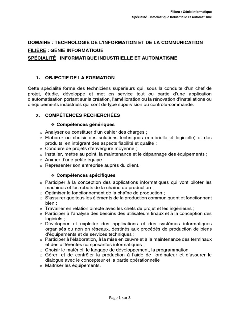 Formation en Informatique Industrielle | PDF | Ordinateurs