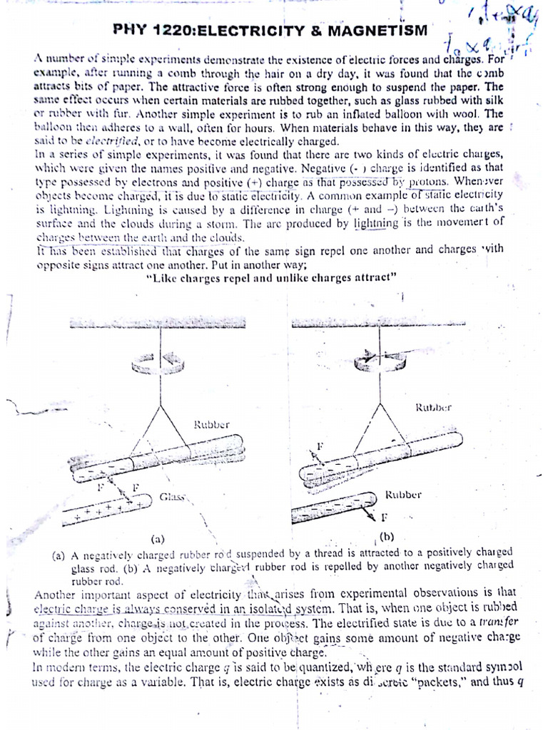 Phy1220 (Electricity and Magnetism) - 2 | PDF