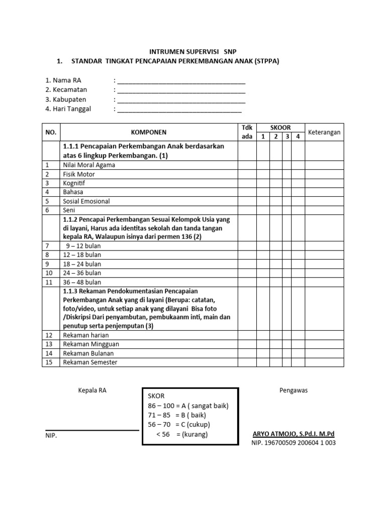 Instrumen 8 Snp Ra Pdf Sains Matematika