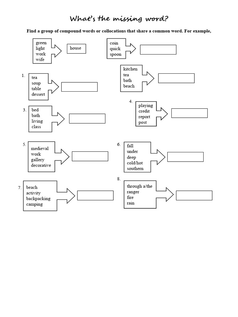Missing Word Meaning