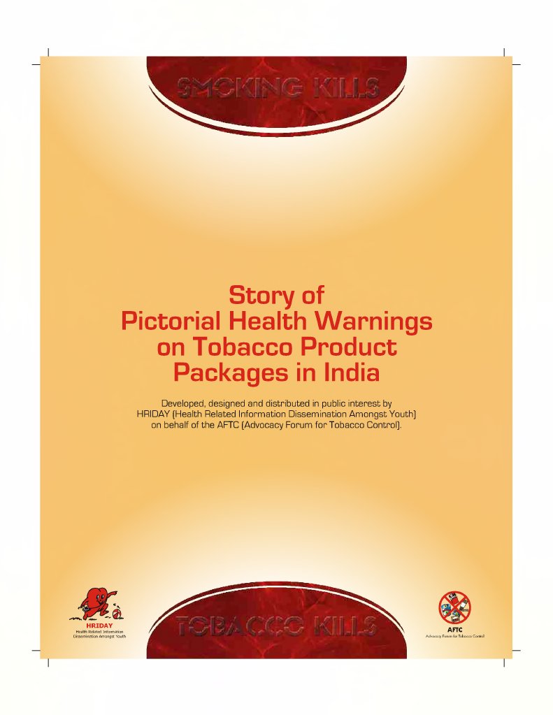 Story of Pictorial Health Warnings On Tobacco Product Packages in India ...