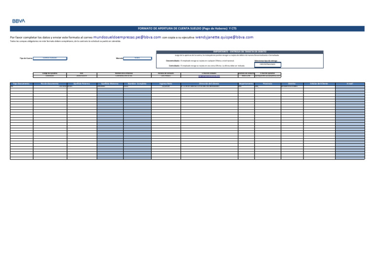 Apertura de Cuenta Sueldo y CTS | PDF | Informática | Industrias de ...