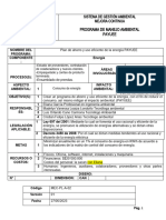 Plan de Ahorro y Uso Eficiente de La Energía (PAYUEE)