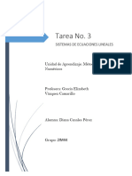 Tarea 3 Sistema de Ecuaciones Lineales