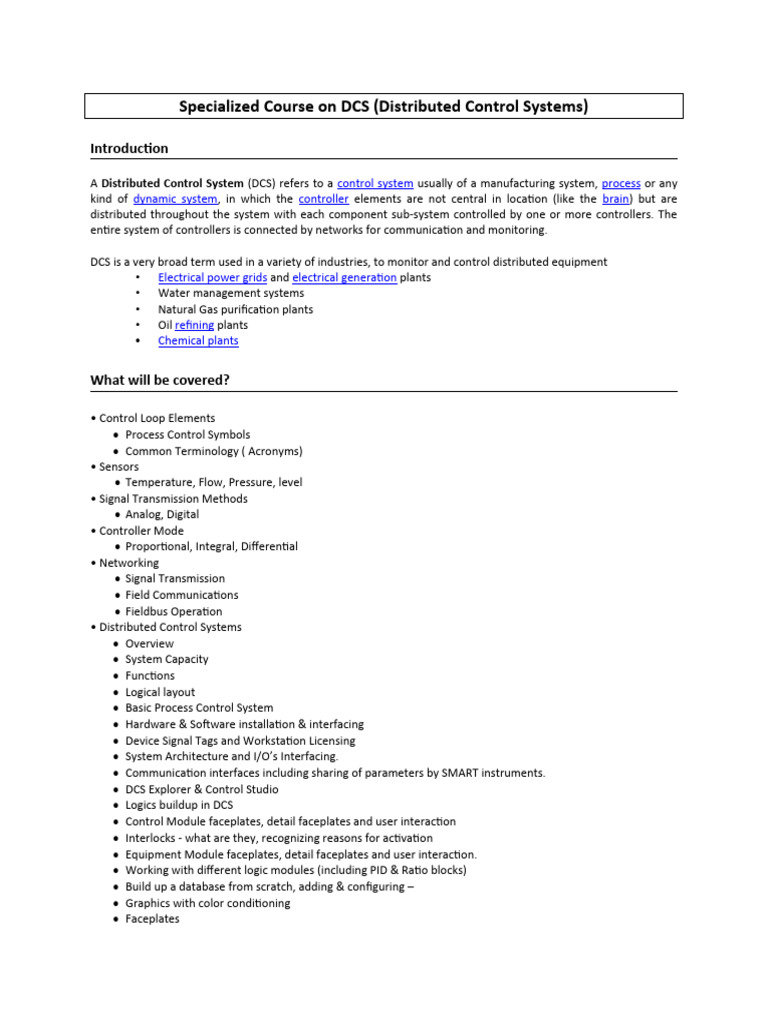 DCS Training Course Overview | PDF | Computer Science | Systems Engineering