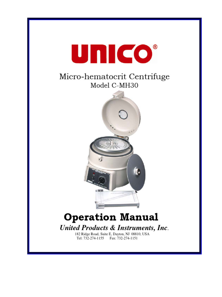 Micro-Hematocrit Centrifuge Manual | PDF
