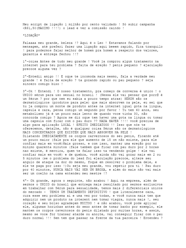 Script Ligação Leonardo Lopesk Pdf