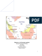 Malaysia: An Economic Analysis: International Financial Policy Gale Raj Yanice Colón Silvana Kostembaum Robert Cordova