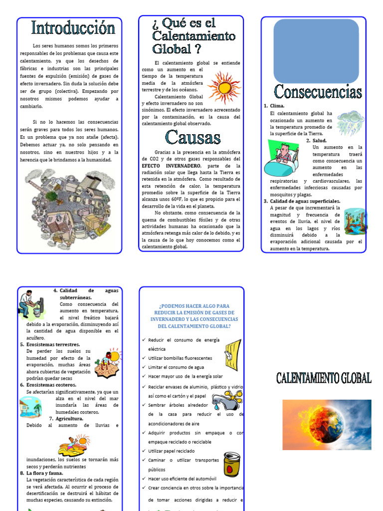 Acciones para combatir el calentamiento global | PDF | Hogar ...