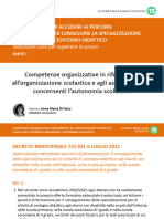 Competenze Organizzative in Riferimento All'organizzazione Scolastica e Agli Aspetti Giuridici Concernenti L'autonomia Scolastica