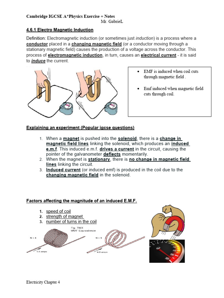 4.6.1 Electromagnetic Induction | PDF