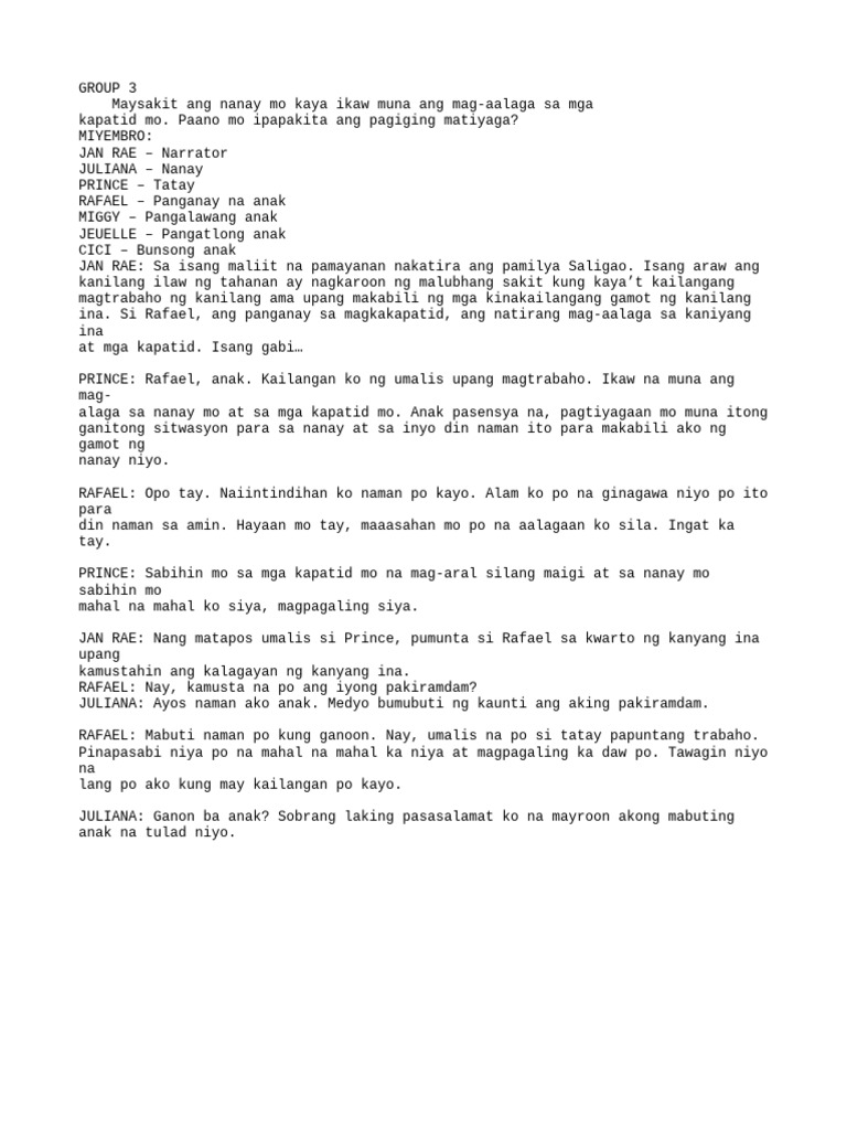 Role Play Script | PDF