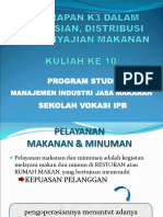 Kuliah K3 10 Penerapan K3 Dalam Pemorsian, Distribusi Dan Penyajian Makanan - Hangesti2020