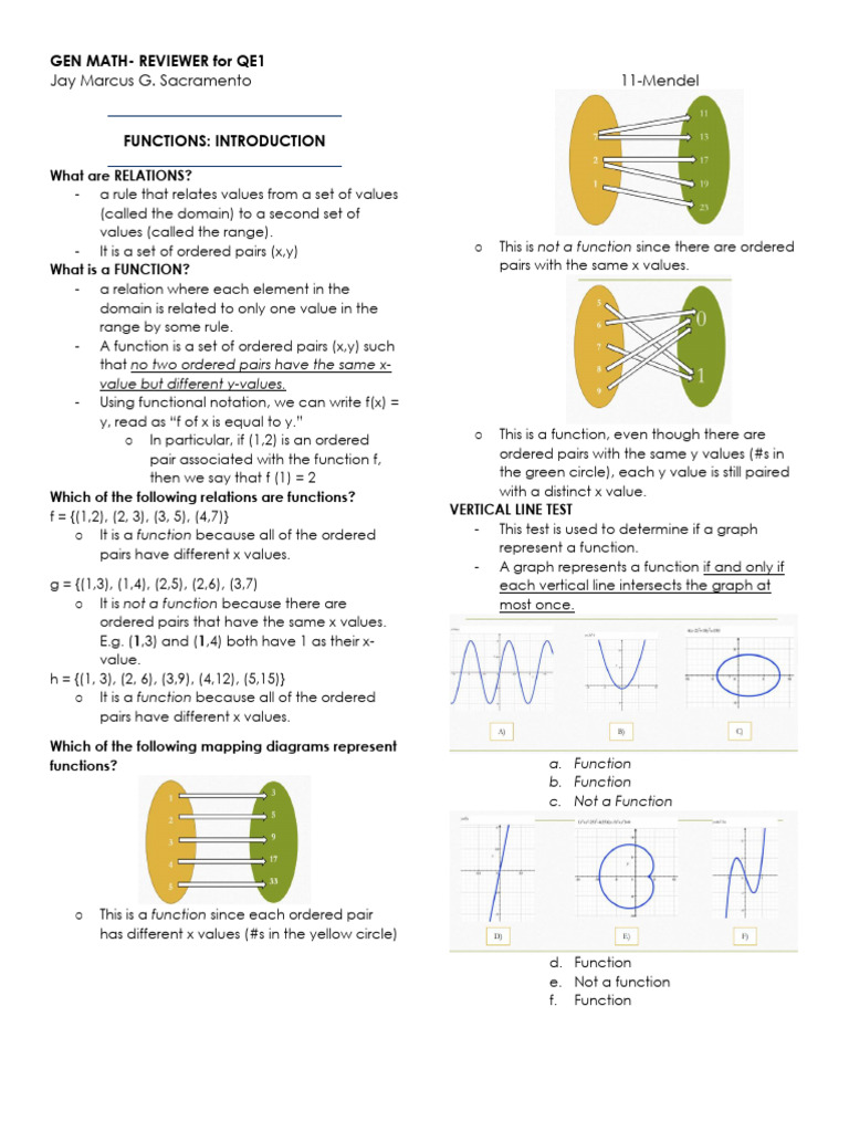 Reviewer in Gen Math | PDF