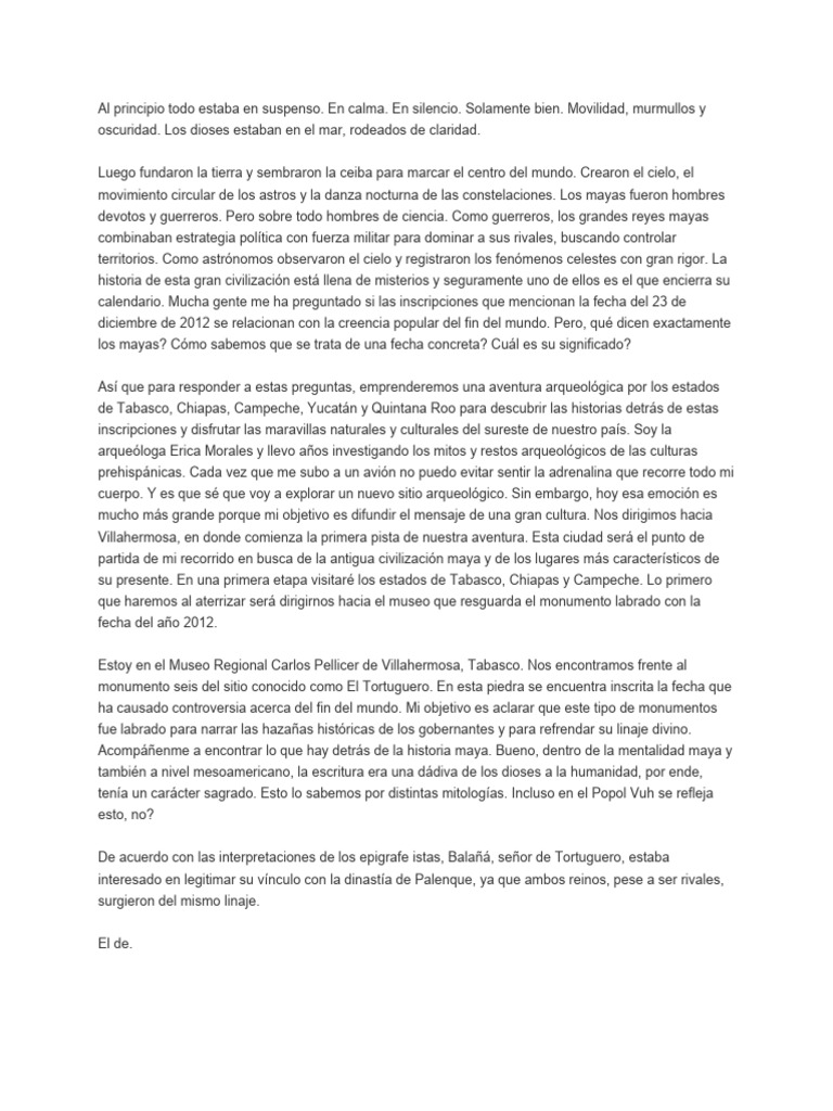 El Despertar De Los Mayas Pdf Civilización Maya