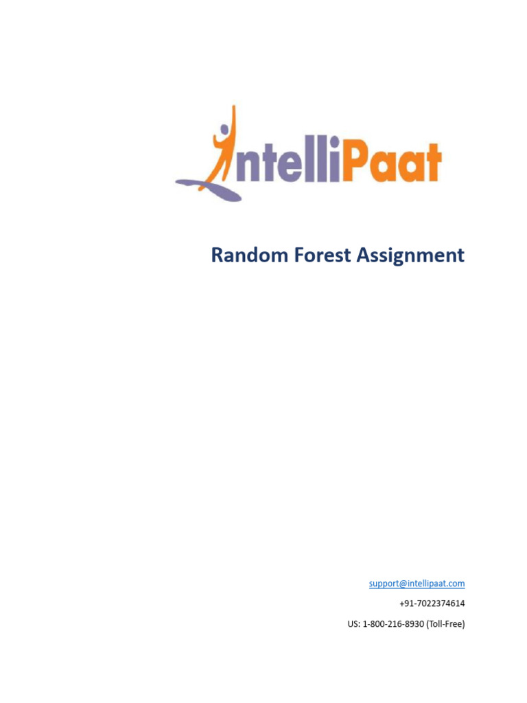 Random Forest Assignment Pdf Prediction Census