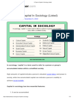 13 Types of Capital in Sociology (Listed)
