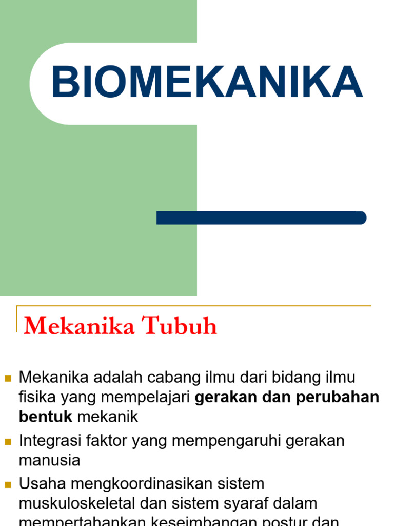 Biomekanika | PDF