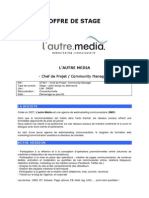 LautreMedia - Offre Stage - Chef de Projet Community Manager