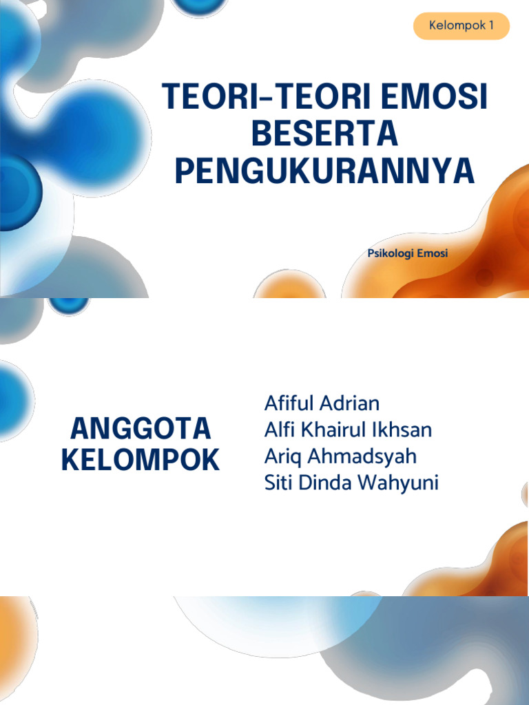 Teori Emosi Dan Pengukurannya | PDF