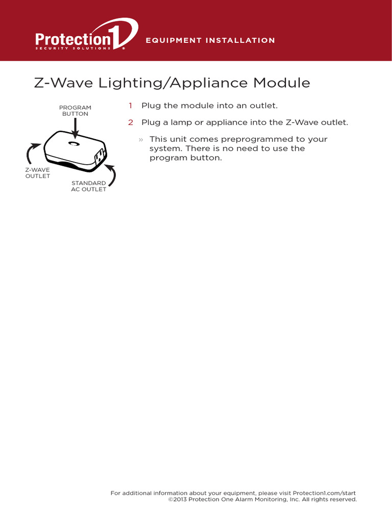 Zwave Light Module Install Quick PDF