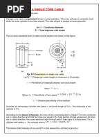 Capacitance of Single Core Cable