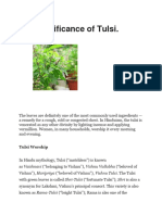 The Significance of Tulsi.