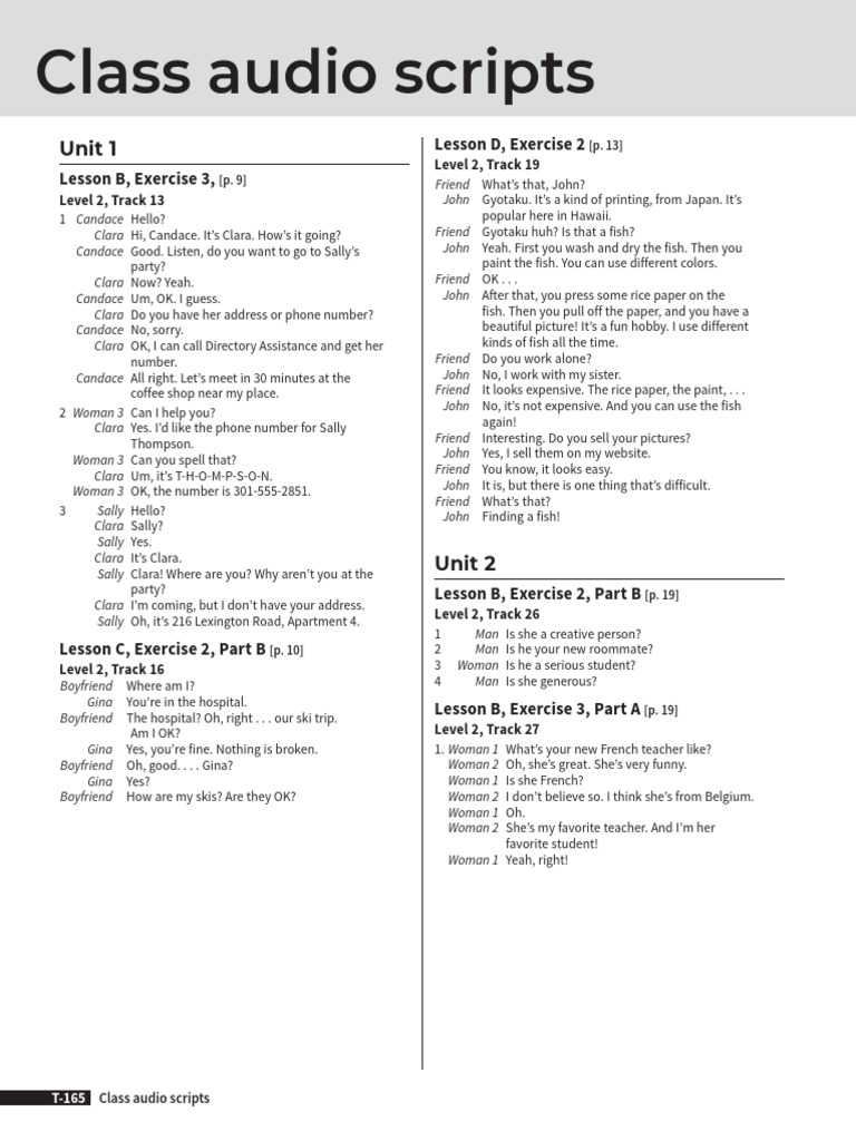 Four-Corners-2-Audio-Script-2nd-Edition (WWW - Languagecentre.ir) | PDF