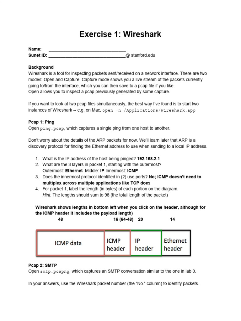 Wireshark Packet Capture Exercises | PDF