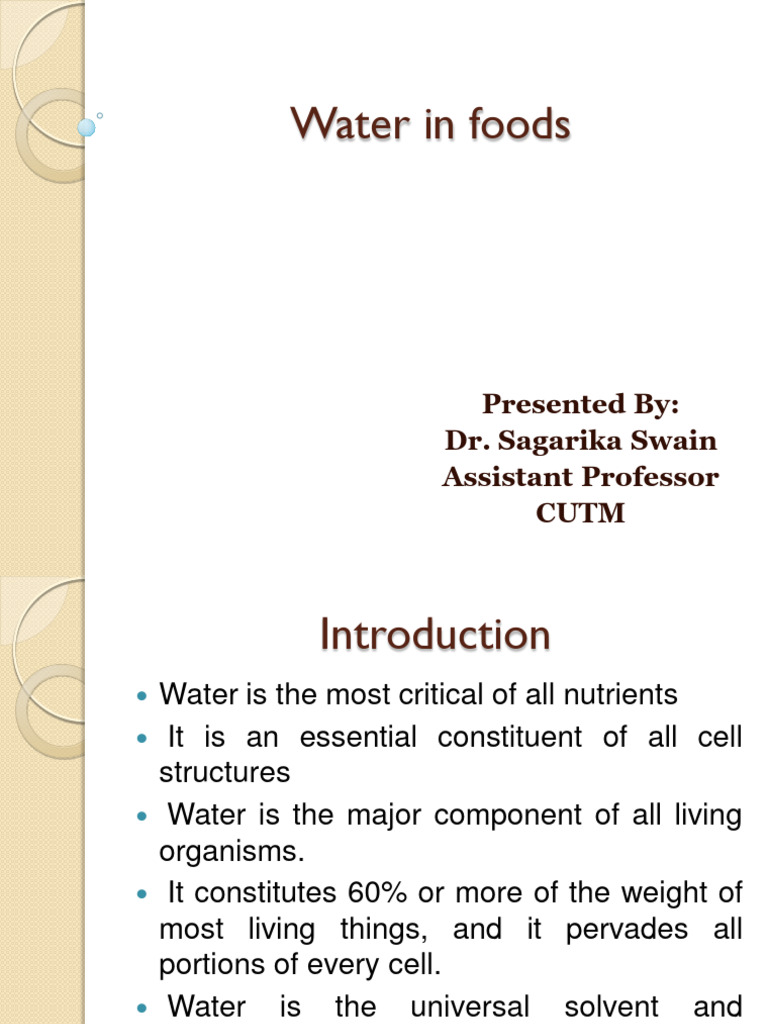 Moisture in Foods PDF
